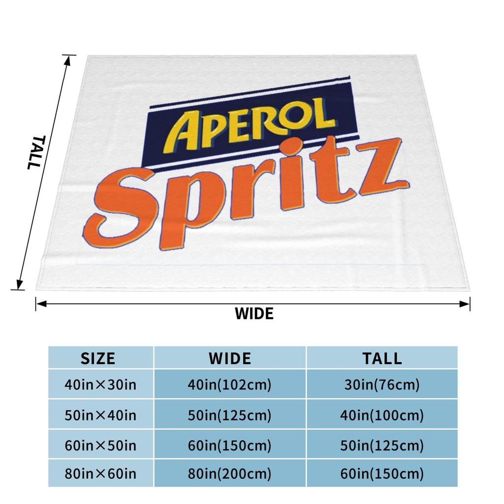 Aperol Spritz Blankets Soft Warm Flannel Throw Blanket Cover for Bed Living Room Picnic Travel Home Couch