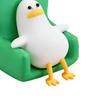Cute Duck Figurine 3D Printed Duck on Chair Collectible Statue for Shelf Home Office Desk Decoration