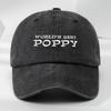 Poppy Letters Three-dimensional Embroidered Baseball Cap Classic Washed Old Retro Peaked Cap Soft Top Adjustable