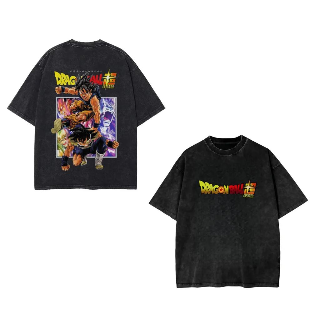 2026 Dragon Ball Vintage Washed T-shirts Bundle Styles Goku All Characters Graphic Unisex Anime Streetwear Short-sleeved tops