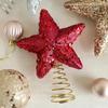 Unique Christmas Tree Topper Decoration Shiny Xmas Tree Ornament  New Year Party