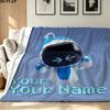 1PC ASTRO BOT Custom Name Patterned Flannel Blanket Suitable For All Seasons for Home Decor Warmth and Comfort Gifts Holiday Present