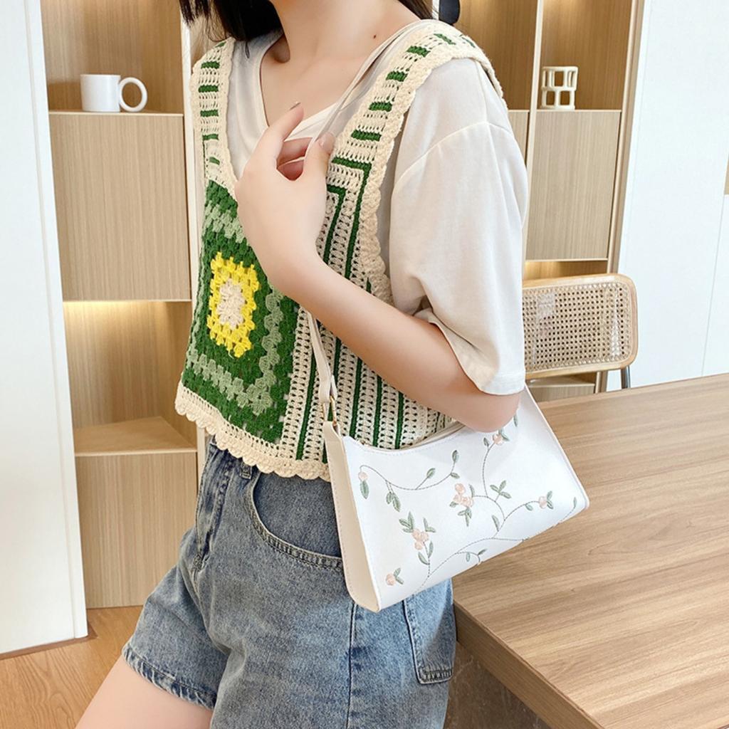 New Minimalist, Embroidered Armpit Bag, Versatile Women's Bag, Shoulder Bag, Women's Bag