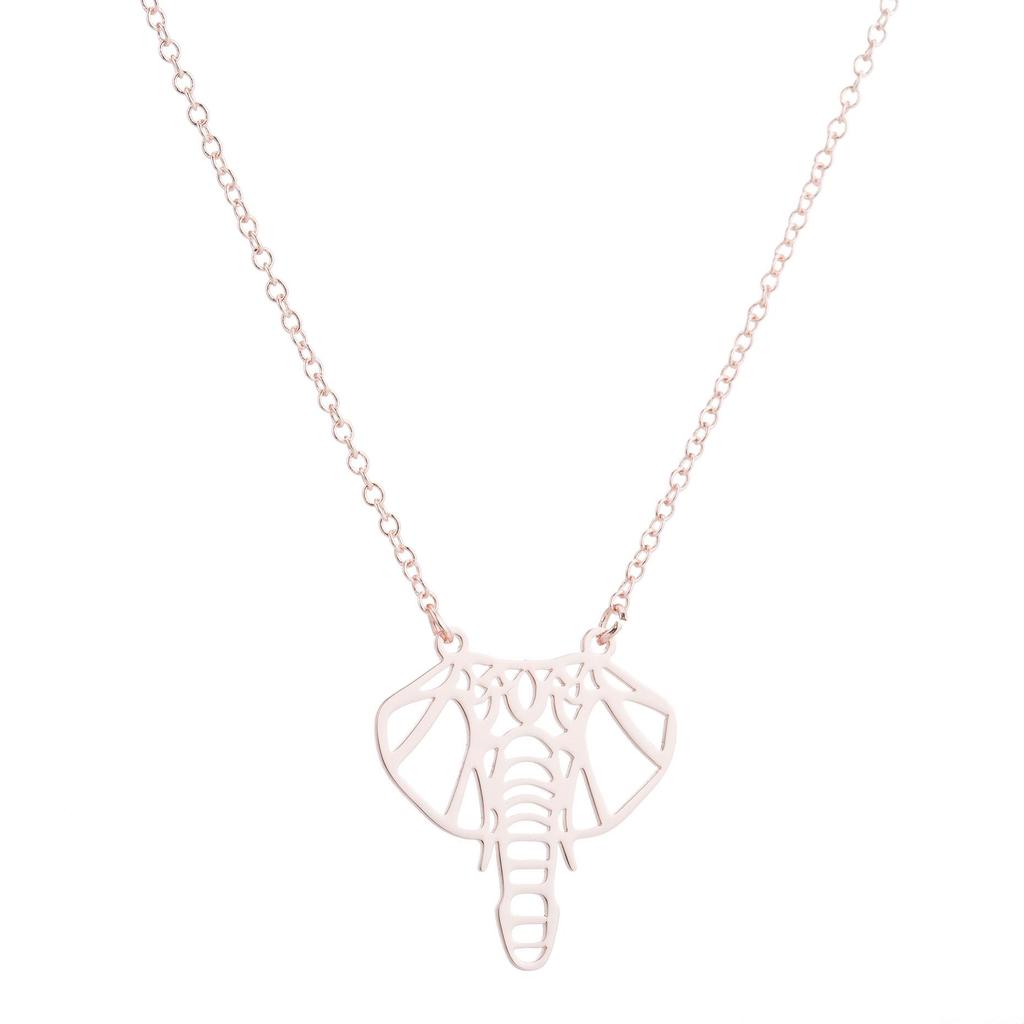 Elegant Women's Stainless Steel Origami Pendant Necklace