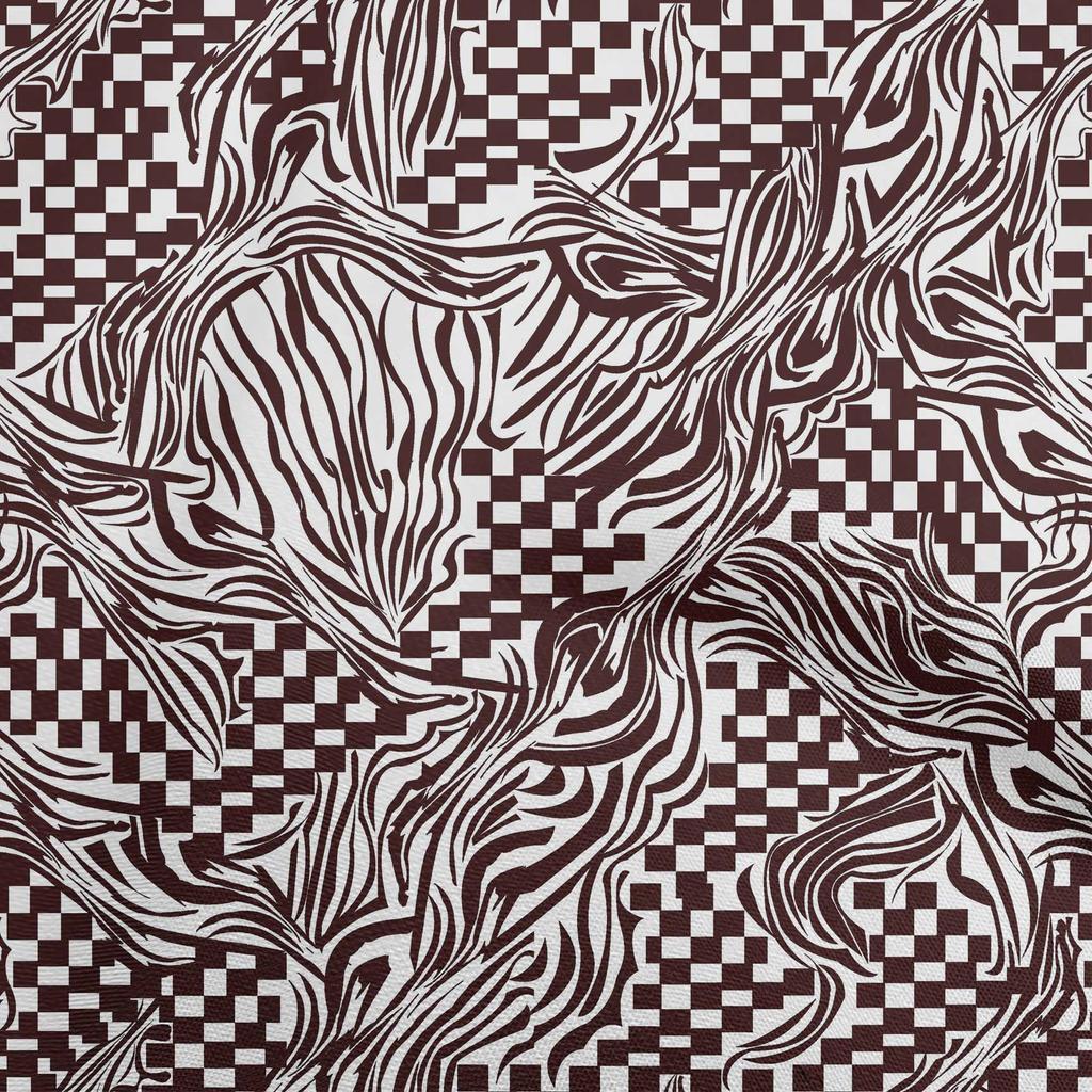 oneOone Viskózová látka Georgette, černá, abstraktní, prošívaná látka na oblečení, potištěná látka, metr 42 palců