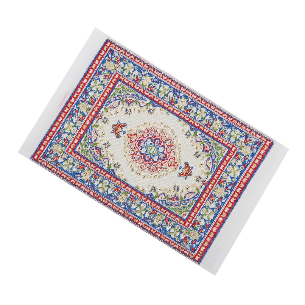 1:12 Puppenhaus Mini Teppich Tragbarer Miniatur Webteppich Dekoration Kinder Geschenk Zubehör