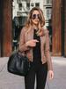 New Arrival Autumn Winter Women's Fashion Leather PU Blazer Jacket