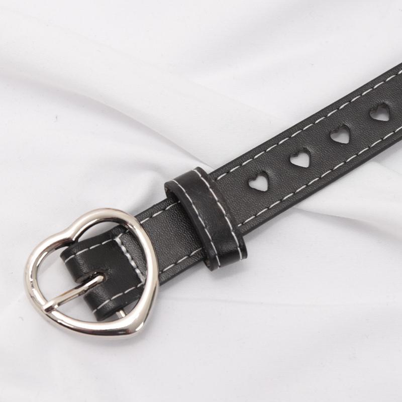 Women PU Leather Belt Hollow Out Loving Ladies Waist Belt Personality Female Designer Jeans Pants Strap for Women Girls