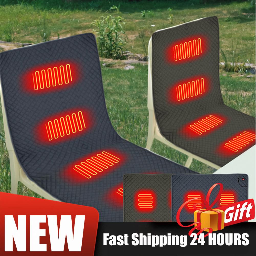 4-Zonen Smart Heizkissen für Outdoor Campingstühle 5V USB-betrieben Heizmatte Tragbare Heizmatte für Outdoor Angeln