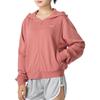Nike Giacca con Cappuccio e Zip a Manica Lunga per Allenamento Fitness Corsa Donna Rosa FN2420-634