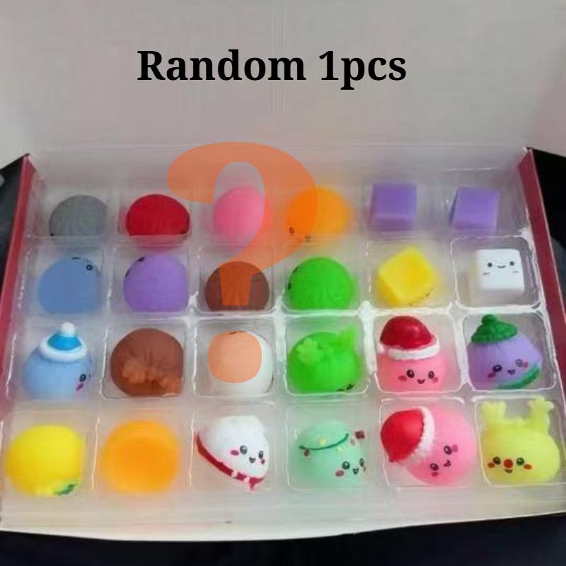 Weihnachts Squishy Adventskalender, 24 Tage Countdown Überraschungsbox, Knödel Slow Rebound Squishies Kneten Sensorisches Geschenk