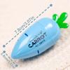 4pcs Manual Pencil Sharpener Colored Handheld Single Hole Carrot Pencil Sharpeners with Lid 4 Color For Kids School Supplies