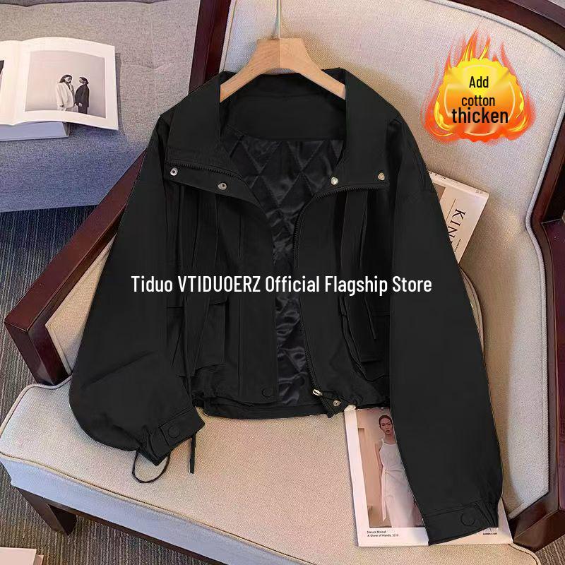 Women's Spring/Autumn 2025 Hooded Jacket - Stylish, Loose-Fitting, Lightweight Casual Workwear.