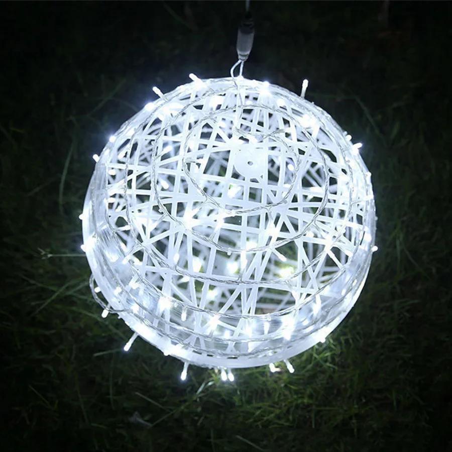 20/30CM Rattan Ball Weihnachten Bäume String Lichter Mit EU Stecker Outdoor Globus Ball Fee Licht Girlande Hochzeit party Fee Licht