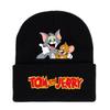 Jerry And Tom Cartoon Print Knitted Hat Hip Hop Cap Outdoor Fashion Gift Unisex