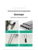 Dual-Use Drum Rack: Cymbal Stand with Diagonal Rod and Hanging Fork for Musical Instruments
