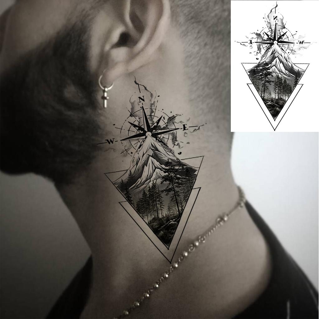 1 Sheet Spider Medusa Tiger Temporary Tattoos For Adult Hands Neck, Halloween Temp Fake Tattoo Sticker Realistic Tatoo Last Long