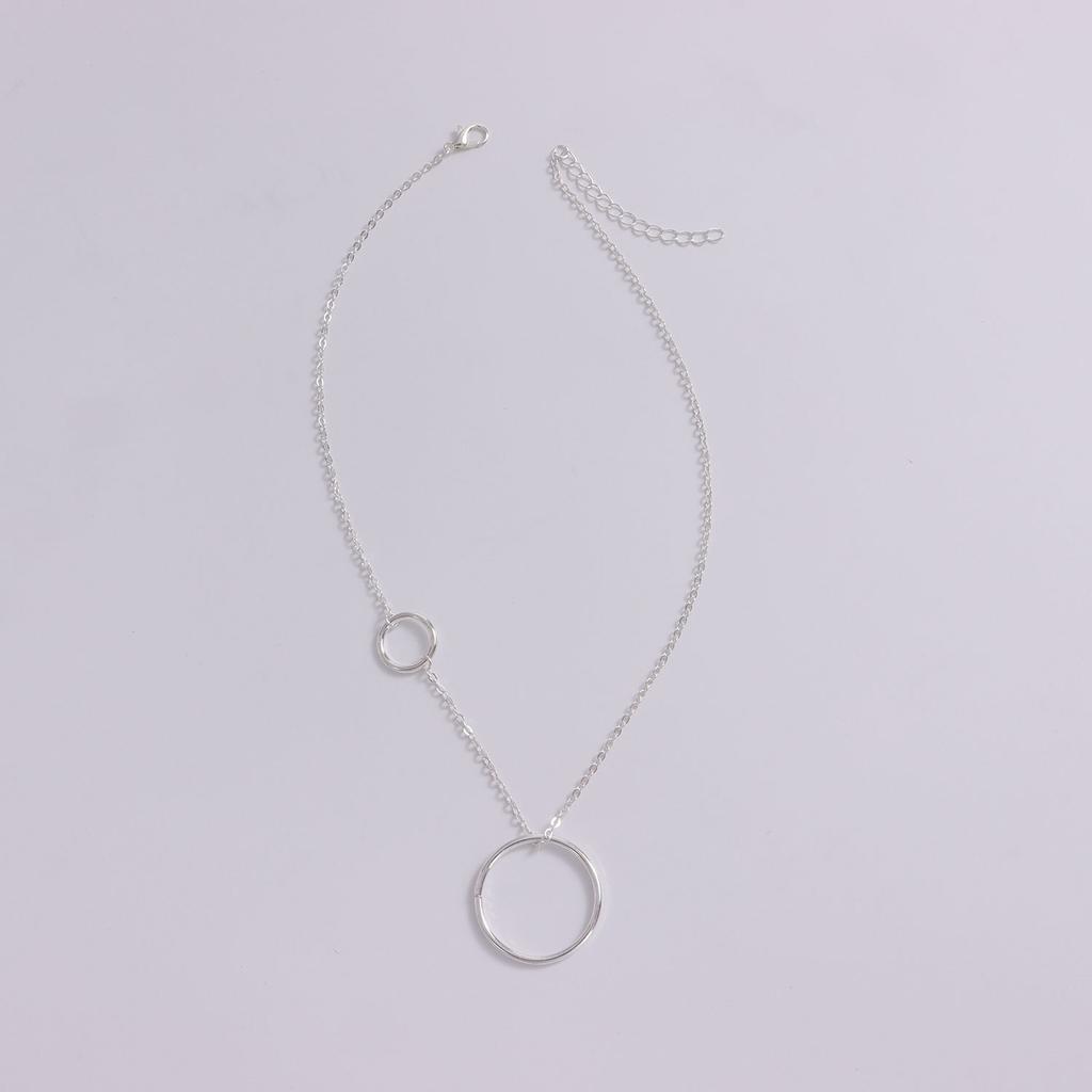 Europe, America, Fashionable New Size Ring Pendant Necklace Women, Geometric Temperament Popular Circle Collar