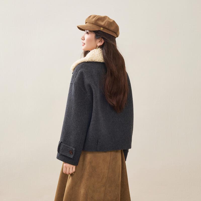 Women's Lamb Wool Blend Double-faced Coat