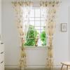Tulle Sheer Curtain Butterfly Printed Transparent Window Voile Drape Valance Fabric Romantic Floral Window Screening 1 PC
