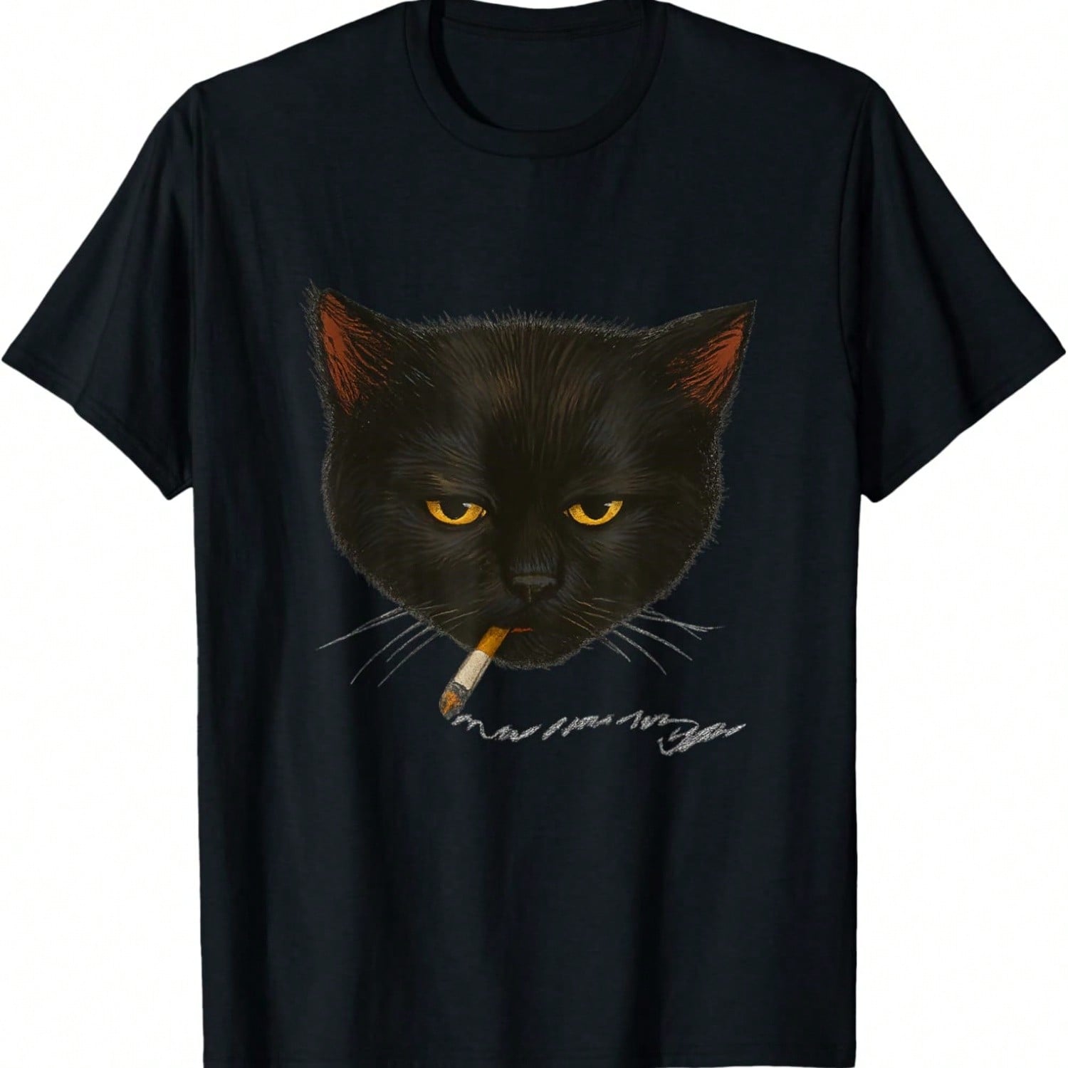 Gangster Cats Smoking Cat Graphic Tee Men Women T-Shirt S разноцветный