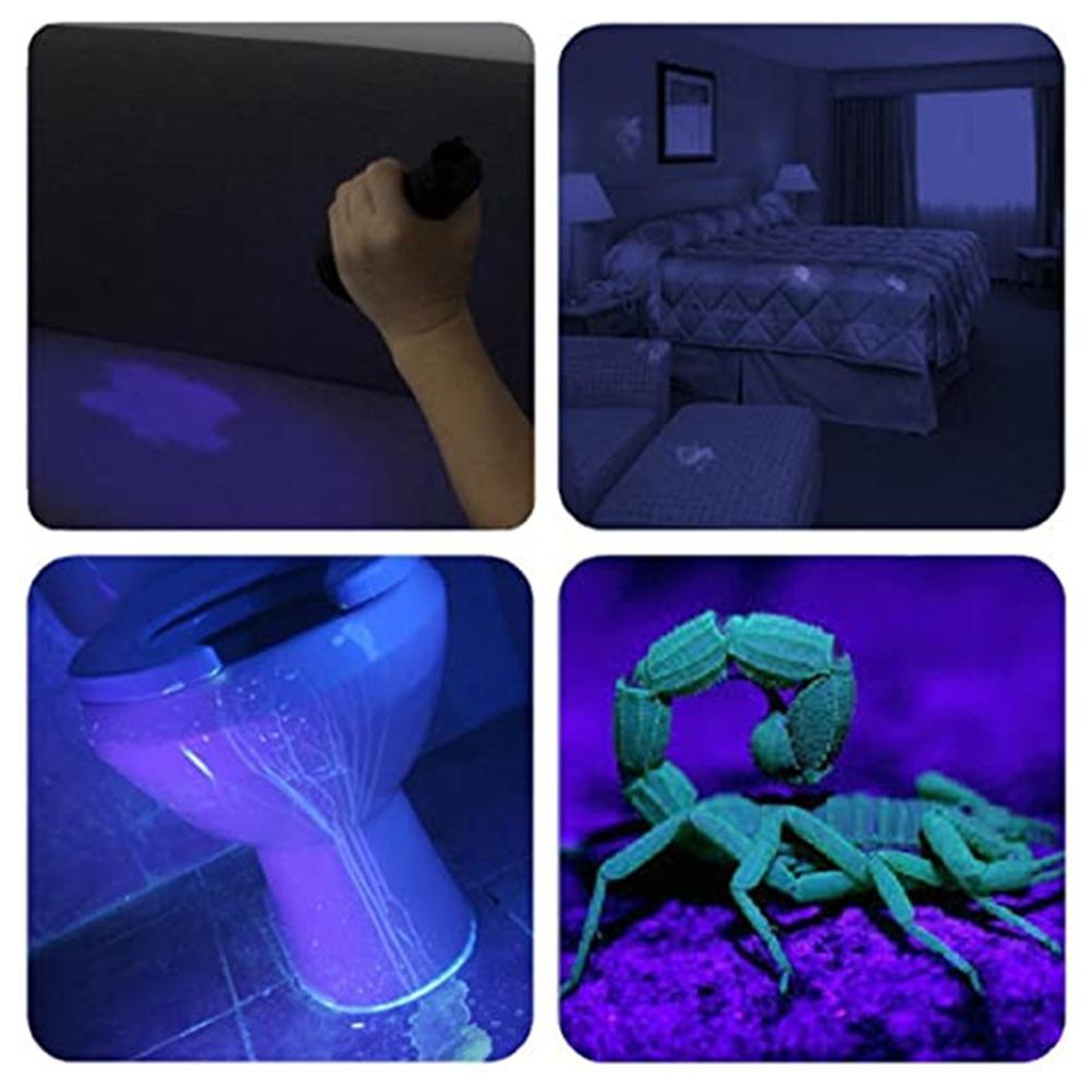 UV Flashlight Pets Blacklight Dogs Cats Urine Detector Ultraviolet Flashlight Dry Stains on Clothes