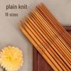 Bamboo Yarn & Knitting Needle Set: Carbonized, Thick, Long Needles for Hand-Knitting Sweaters & Scarves