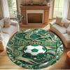 Club Santos Laguna Print Round Rug, Washable Floor Carpet, For Entryway Dorm Laundry Room Office Study, Home Decor Birthday Christmas Gift