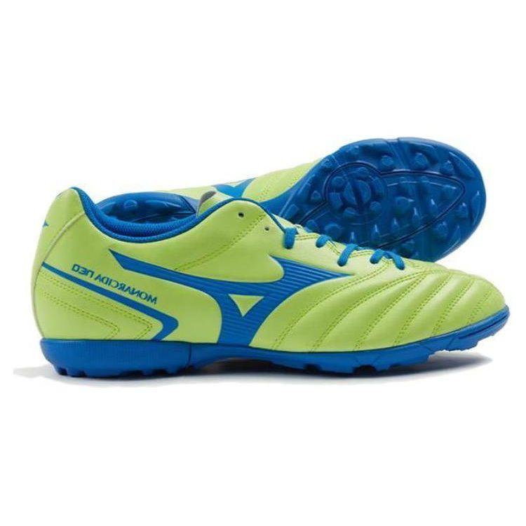 Mizuno Monarcida Neo 2 Round Toe Lace-Up TT (Rubber Studs) Durable Breathable Soccer Shoes Men Soccer Shoes Green Blue P1GD232554