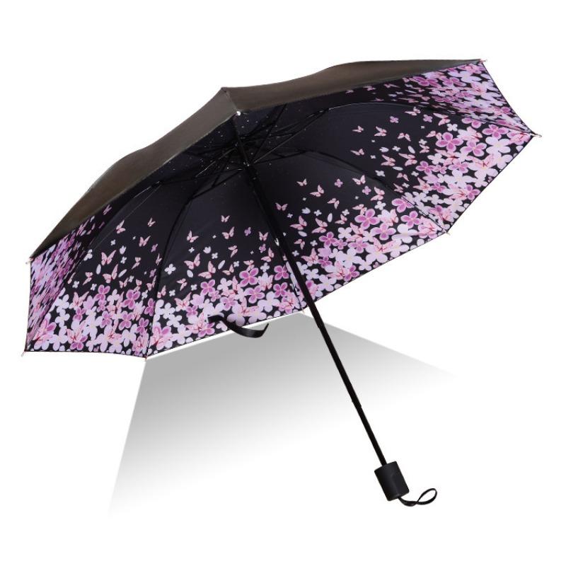 Umbrella Folding Umbrella Advanced Sense Sunscreen UV Protection Parasol Student Umbrella Rain Shine
