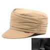 Spring Autumn Ladies Soft Hat With Wrinkled Asymmetric Design For Casual Outdoor Wear