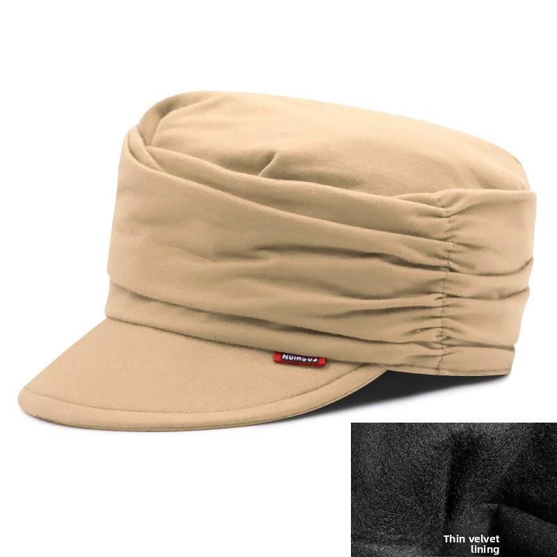 Spring Autumn Ladies Soft Hat With Wrinkled Asymmetric Design For Casual Outdoor Wear
