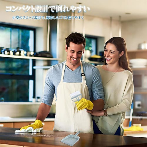 Mini Broom, Tabletop Broom with Dustpan, Dustpan Set, Indoor/Outdoor, Entryway, Car, Cleaning Tools, Storage, Stylish Cleaning Supplies [Set of 2]