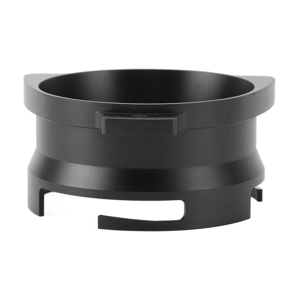 Aluminium Alloy Dosing Funnel Rotatable Splash Proof Coffee Dosing Ring Silver Black Dosing Ring Coffee Brewing чёрный