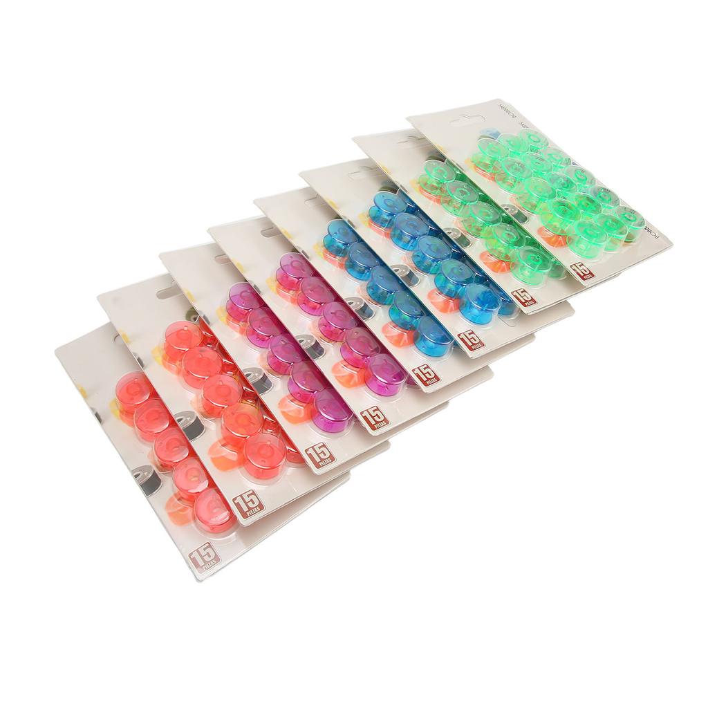 120Pcs Colorful Bobbins Assorted Transparent Soft Durable Plastic Sewing Bobbins for Machine Manual