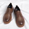 Fashion High luxury men's leather shoes Handmade and minimalist styles Office and leisure business Retro black brown adult shoes