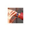 Women's Leather Watch Gold Round Dial Rhinestone Decoration Easy-to-Read Face Leather Strap