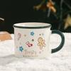 Christmas Ceramic Cup Souvenir Mug Creative Gift Box with Lid Spoon Couple Water Cup Christmas Gift Cup