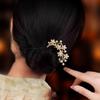 French Retro Hairpin with Pearl Flower Elegant Hairpin for Women, Daily U-shaped Hairpin for Women, Alloy Hairpin for Women