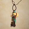 Handwoven Bottle Gourd Tassels Keychain with Natural Cotton Rope Symbolizing Fortunes Keyring Accessories