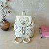 Schoolbag Korean lace bow backpack women's 1011 summer new sweet student schoolbag foreign style polka dot backpack
