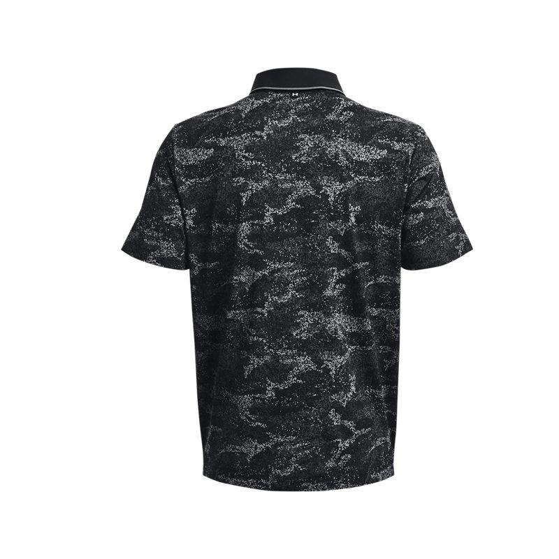 Under Armour Iso Chill Polo Shirts Men's Black Polo Collar Moderate Straight Fit Unisex 1377365-001