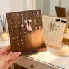 72 Holes Wooden Vertical Earring Storage Rack Earrings Display Board Ear Stud Holder Stand Jewelry Display Prop Counter Showcase
