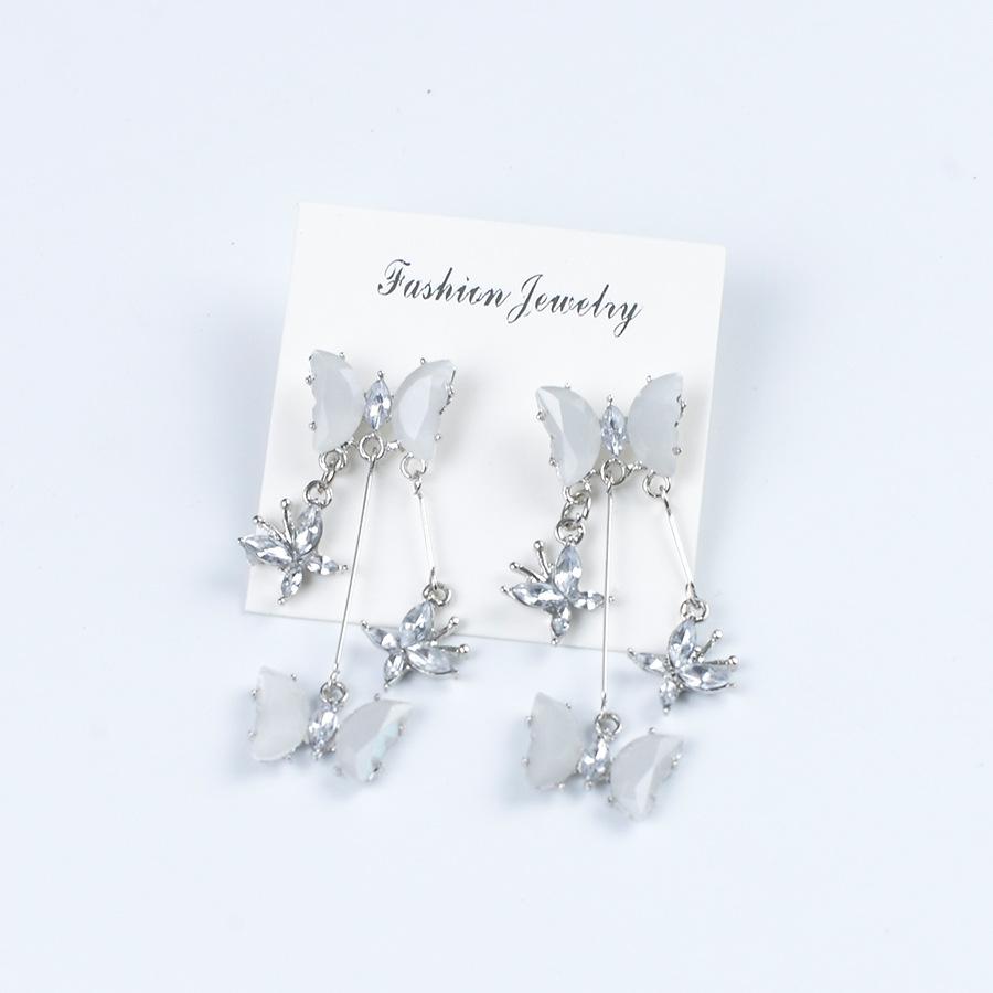 Butterfly Tassel Earrings For Ladies, Delicate Butterfly Dancing, Light Luxury, Cool And High-End Fashion Jewelry Gift
