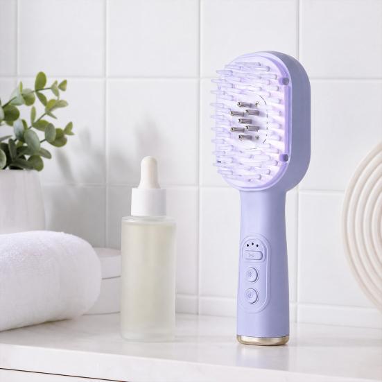 Red Light Scalp Massager, Electric Hair Growth Comb with Essence Dispenser, 3 Mode USB Rechargeable Vibration Brush for Hair Care