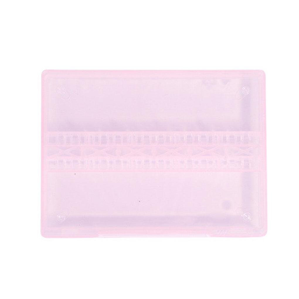 14 Slots Empty Clear Drill Bits Storage Case Box Plastic Display Grinding Heads Holder Organizer Manicure Container