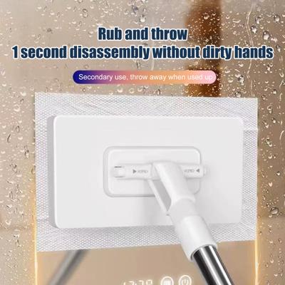 Mini Portable Flat Mop Compact Size Lightweight RV Mop Home Kitchen Bathroom Small Space Cleaning Tool
