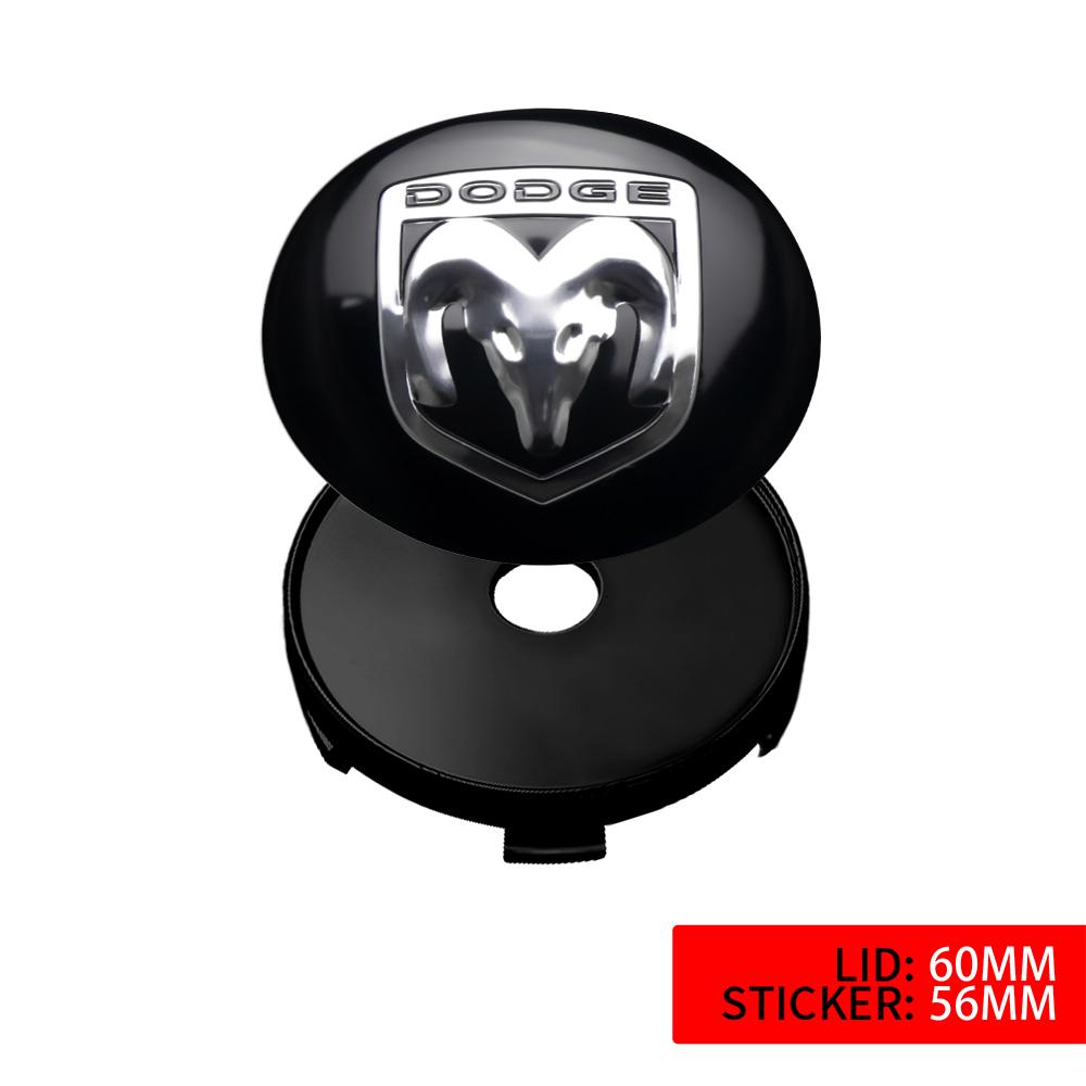 4PCS 56mm 60mm Car Wheel Center Cap Logo Hub Badge Rims Cover For Dodge Durango Dakota Neon Caliber SXT Nitro Ram1500 Avenger