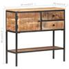 Sideboard 85 x 30 x 80 cm Rough Mango Wood