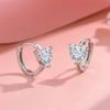 S925 Silver Heart-Shaped Moissanite Earrings - Simple, Elegant, Light Luxury Jewelry